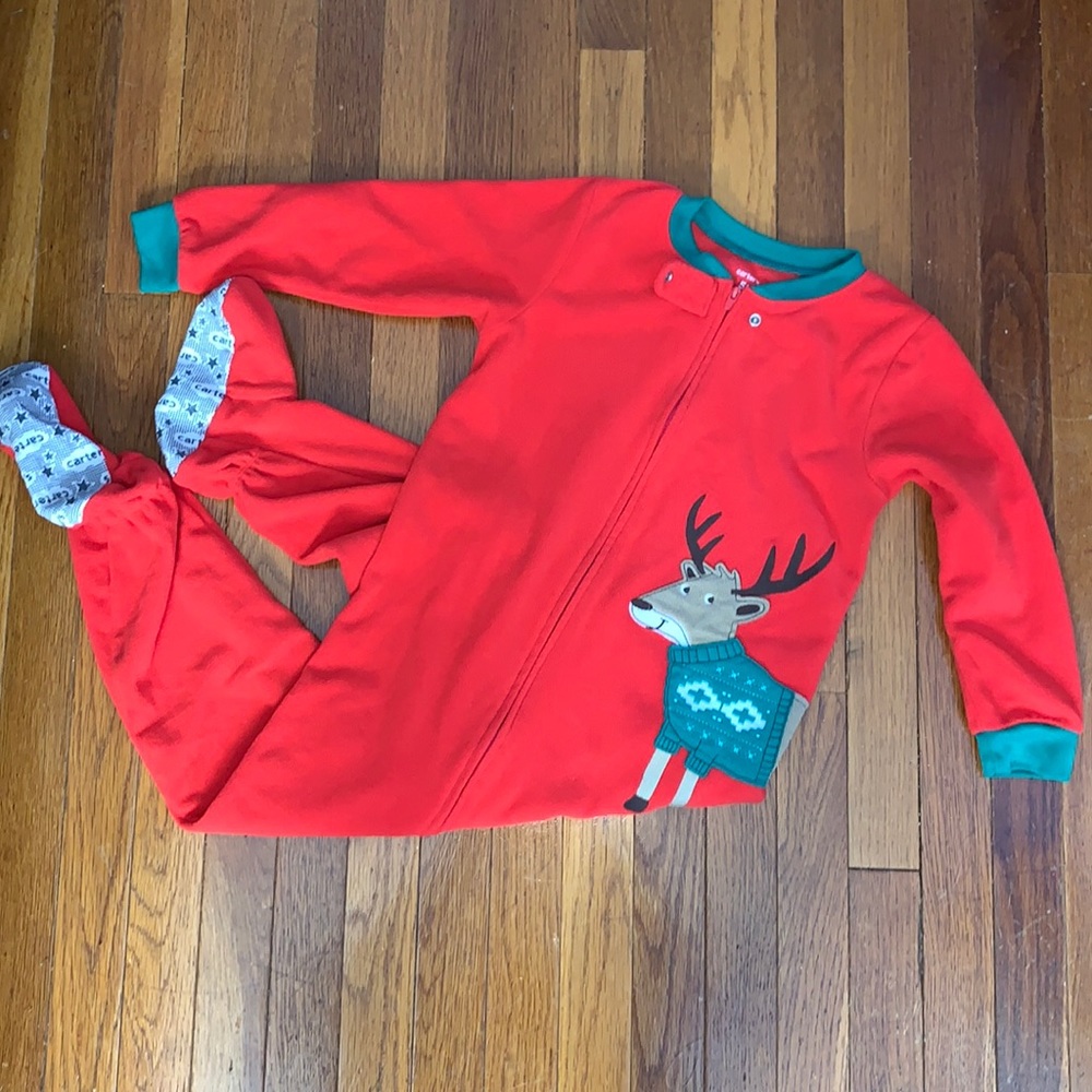 Reindeer footed pajamas